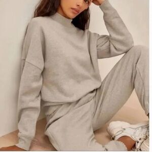 Reformation Oversized Heather gray sweatshirt